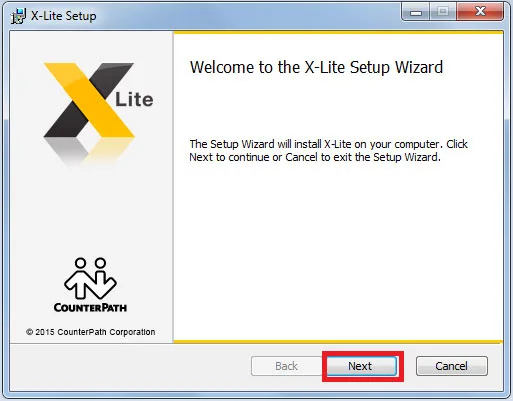 chọn next để tiếp tục