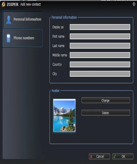 Lưu danh bạ trên Zoiper
